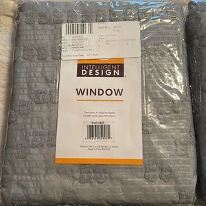 2 panels-Intelligent Design grey with raised pattern curtains 48 x 84 in…